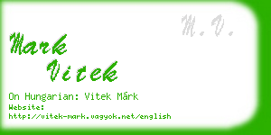 mark vitek business card
